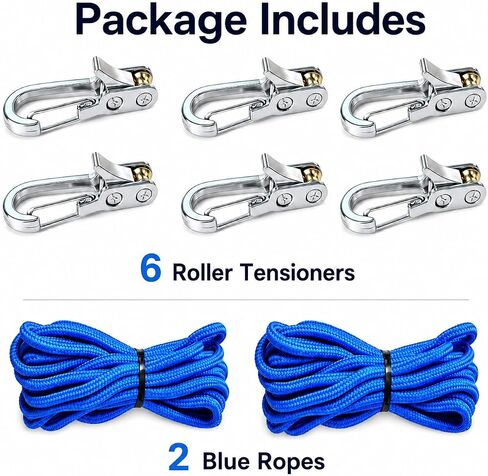 6-Pack Paracord Adjusters,Rope Tightening Tool & Tensioner,Rope with Roller Tensioner Heavy-Duty Tie Down for Camping, Tarps, Guy Lines, Boating & Outdoor Gear in Saudi Arabia