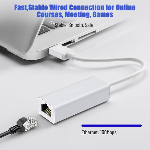 USB to Ethernet Adapter, Megabit Ethernet to USB Adapter for TV, Laptop in Kuwait