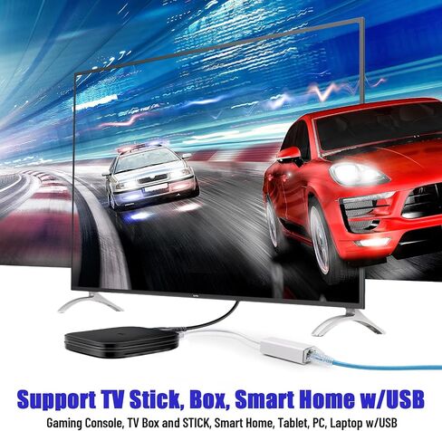 USB to Ethernet Adapter, Megabit Ethernet to USB Adapter for TV, Laptop in Kuwait