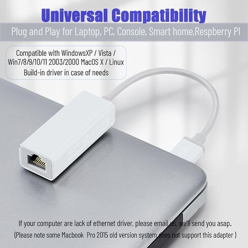 USB to Ethernet Adapter, Megabit Ethernet to USB Adapter for TV, Laptop in Kuwait