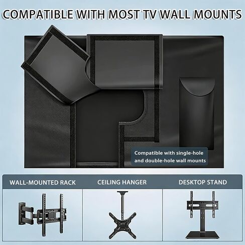 Outdoor TV Cover for Sylvox Deck Series 32" 2019–pr, Custom Fit for Outdoor TVs, Heavy Duty Patio TV Cover Dust Water Resistant for Outside Flat Screen Television in Saudi Arabia