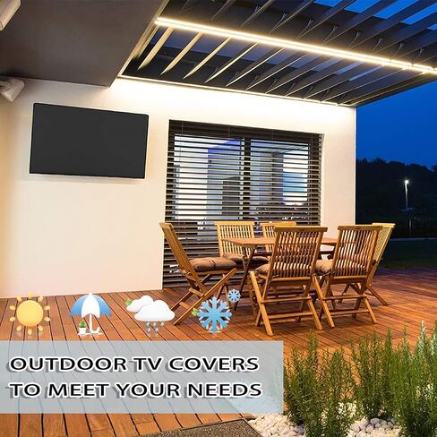 Outdoor TV Cover for Sylvox Deck Series 32" 2019–pr, Custom Fit for Outdoor TVs, Heavy Duty Patio TV Cover Dust Water Resistant for Outside Flat Screen Television in Saudi Arabia