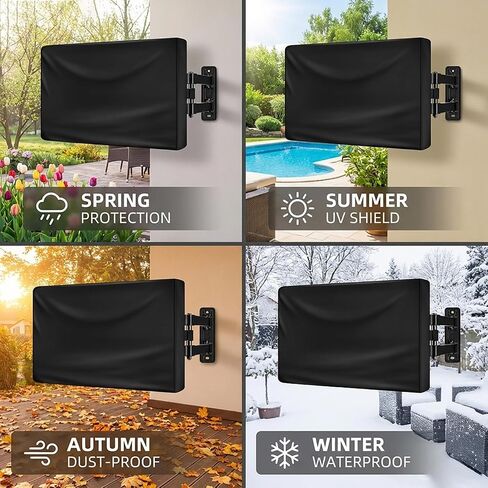 Outdoor TV Cover for Sylvox Deck Series 32" 2019–pr, Custom Fit for Outdoor TVs, Heavy Duty Patio TV Cover Dust Water Resistant for Outside Flat Screen Television in Saudi Arabia