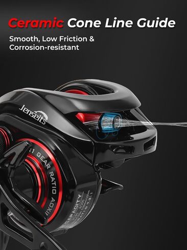 Jenseits Baitcasting Reel, 7.3:1 High Speed, 17.6LB Drag, Left & Right Hand in Kuwait