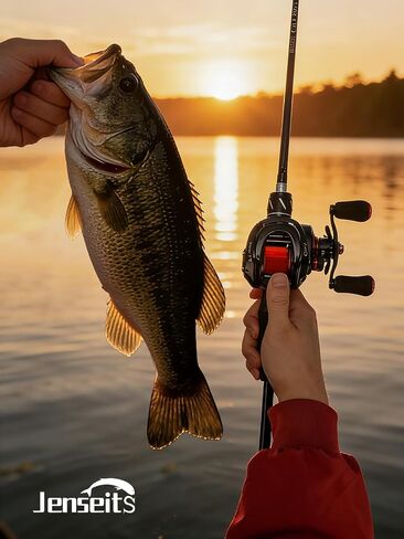 Jenseits Baitcasting Reel, 7.3:1 High Speed, 17.6LB Drag, Left & Right Hand in Kuwait