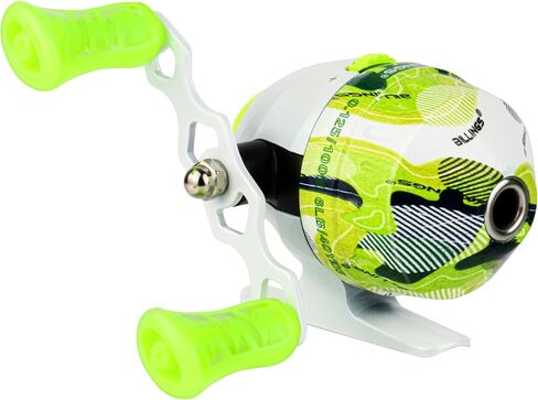 RUNCL Spincast Fishing Reel, Micro Closed Face Fishing Reel with Double Handle, 4.1:1 Gear Ratio Light Weight Spincaster Reel Pre-Spooled Fishing Line for Kids Youth Beginners, Green Camo in Kuwait