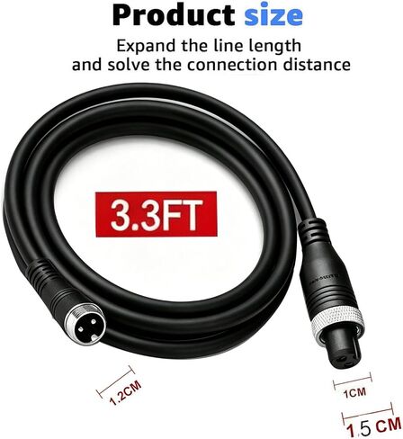 3.3FT Electric Fishing Reel Power Air Cord， | Compatible with Daiwa BM,FRC05A，ProF Series and Tanacom，Seaborg 500MJ, Shimano BeastMaster ForceMaster Leobritz Power Cord in Kuwait