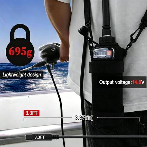 3.3FT Electric Fishing Reel Power Air Cord， | Compatible with Daiwa BM,FRC05A，ProF Series and Tanacom，Seaborg 500MJ, Shimano BeastMaster ForceMaster Leobritz Power Cord in Kuwait