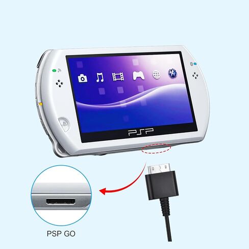 Saipomor PSP Go Charger Cable, 2-in-1 USB Data Sync & Charging Cord for Sony PSP Go, Replacement USB 2.0 Transfer & Power Cable, 3.3FT in Saudi Arabia