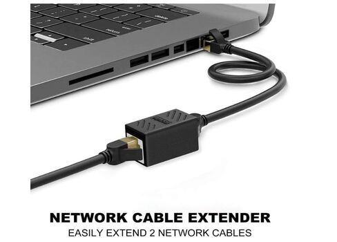 RJ45 Coupler 2 Pack, Ethernet Extender, in-Line Coupler Female to Female Ethernet Coupler for Cat7/ Cat6/ Cat5/ Cat5e Ethernet Cable Extender Adapter (RJ45 2pcs, Black) in Saudi Arabia