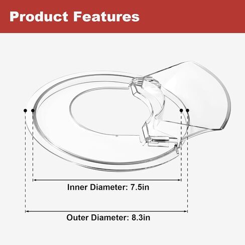 3.5 Qt Pouring Shield for KitchenAid Artisan Mini Tilt-Head Mixer in Kuwait