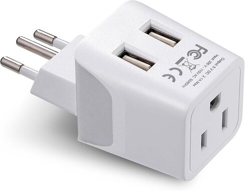 Ceptics Thailand Travel Plug Adapter – Type O Power Adapter with USB-C & A + USA Input – Ultra Compact,3-in-1 Safe Grounded Adapter Plug for Thailand in Kuwait