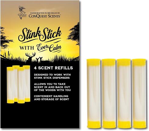 Conquest Scents Stink Stick EverCalm Deer Attractant Wax Tubes, 4-Pk Refill in Saudi Arabia