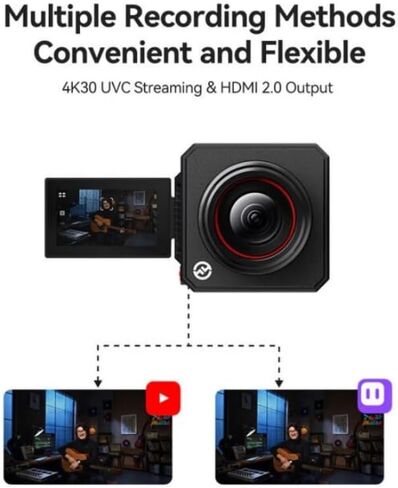Hollyland VenusLiv Air All-in-One Live Streaming Camera Bundle with 128GB Memory Card + Lark M2S Duo Wireless Mic System + Tabletop Tripod + Cleaning Kit + Cleaning Cloth (6 Items) in Saudi Arabia