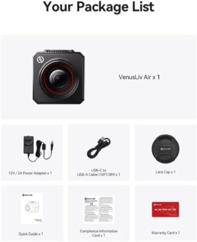 Hollyland VenusLiv Air All-in-One Live Streaming Camera Bundle with 128GB Memory Card + Lark M2S Duo Wireless Mic System + Tabletop Tripod + Cleaning Kit + Cleaning Cloth (6 Items) in Saudi Arabia