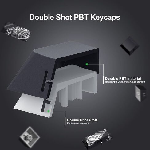 SDYZ XVX Shine Through Keycaps - Double Shot PBT Keycaps 60 65 75 100 Percent, Side Print Key caps Custom 131 Keys Set, Dye Sub Wave of Kanagawa Key caps for Mechanical Keyboards in Kuwait