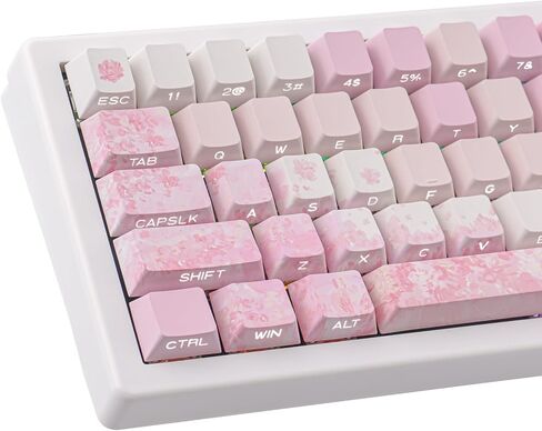 Tsungup Keycaps Cherry Blossom Tie-Dye Keycap Set-Custom PBT Pink Keycaps in Saudi Arabia