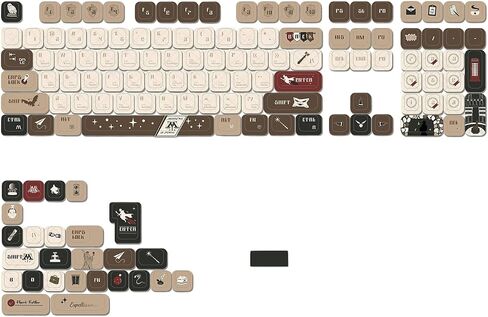Keycaps for Mechanical Keyboard Wizard Magic Vintage Cherry Profile PBT 120 Keys Dye-Sublimation in Saudi Arabia