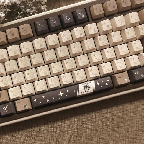 Keycaps for Mechanical Keyboard Wizard Magic Vintage Cherry Profile PBT 120 Keys Dye-Sublimation in Saudi Arabia