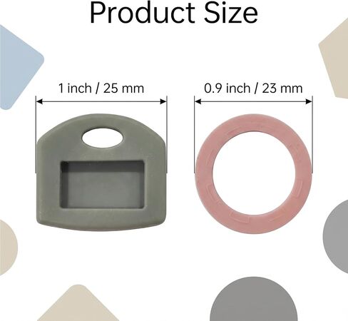 60PCS Silicone Key Covers with Labels – Dual Shape Set (30 Flat + 30 Round) Key Caps with Writable Inserts, 6 Pastel Colors Key Identifiers for Home & Office Organization, Fits Standard House Keys in Saudi Arabia