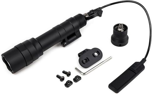 1200 Lumen Dual-Fuel Flashlight, Dual Mode Tactical Flashlight (Momentary/Constant-On), Mlok/Keymod & Picatinny Rail Mount, with Pressure Pad Switch and Tail Cap in Saudi Arabia
