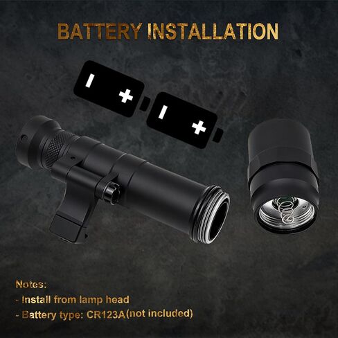 1200 Lumen Dual-Fuel Flashlight, Dual Mode Tactical Flashlight (Momentary/Constant-On), Mlok/Keymod & Picatinny Rail Mount, with Pressure Pad Switch and Tail Cap in Saudi Arabia