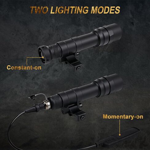 1200 Lumen Dual-Fuel Flashlight, Dual Mode Tactical Flashlight (Momentary/Constant-On), Mlok/Keymod & Picatinny Rail Mount, with Pressure Pad Switch and Tail Cap in Saudi Arabia