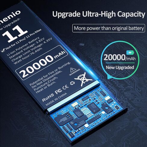 [20000mAh] Battery for iPhone 11, 2026 New Upgraded 0 Cycle High Capacity Battery Replacement for iPhone 11 Models A2111, A2221, A2223 with Complete Repair Tool Kits in Saudi Arabia