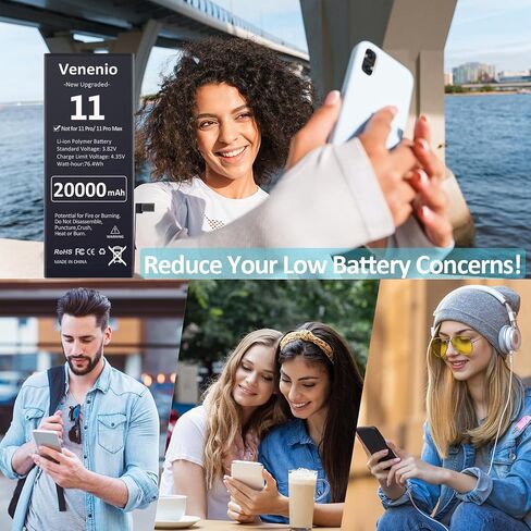 [20000mAh] Battery for iPhone 11, 2026 New Upgraded 0 Cycle High Capacity Battery Replacement for iPhone 11 Models A2111, A2221, A2223 with Complete Repair Tool Kits in Saudi Arabia
