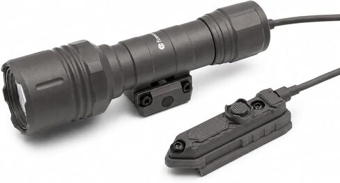 Tactical Rifle Light 1200LM AR-15 Weapon Light Flashlight, Picatinny Rail Mount LED Light with Pressure Switch, High Low Strobe Modes for Hunting, Tactical & Outdoor Use, Black in Saudi Arabia
