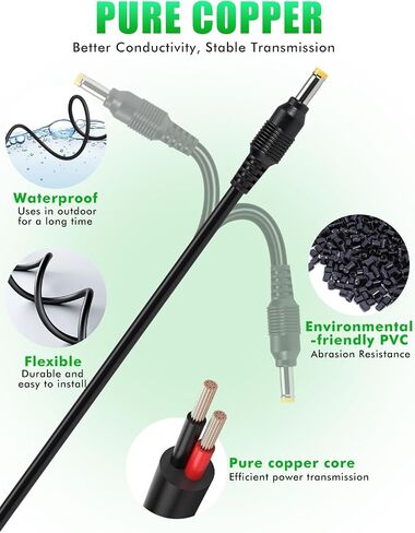 KEPEAK 12V DC Cable Adapter 5.5x2.1 to 4.0x1.7 Male DC Plug, Compatible with Tactacam Reveal X, XB, SK Trail Cameras (not for TACTACAM Solar Panels) in Saudi Arabia