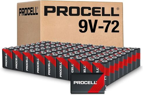PROCELL 9V Alkaline Batteries for Smoke Detectors, 72 Count Bulk Pack in Kuwait