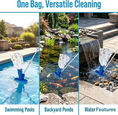 12x20 Inch Fine Mesh Filter Bags for Leaf Vacuum Pool Cleaners, 2 Pack in Saudi Arabia