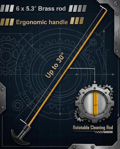 Portable .22 Caliber & 5.56mm Cleaning Kit - Universal Firearm Maintenance Set for .223, .22LR, .22-250 | Includes Precision Needle Oiler, Bronze Brushes, Brass Jags & Compact Storage Pouch in Saudi Arabia