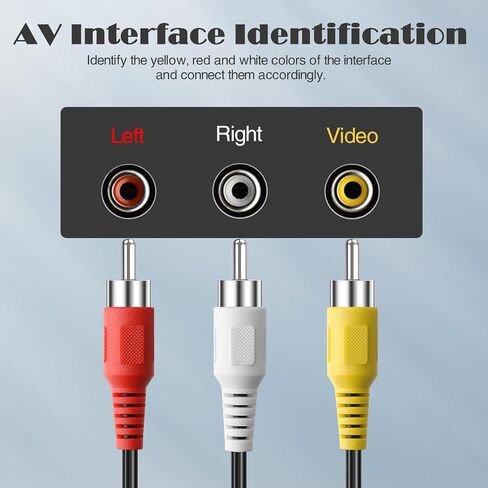 3RCA Cable 10Pack 6ft Audio Video Composite 3-Male to 3-Male DVD Cable for TV, VCR, DVD in Kuwait