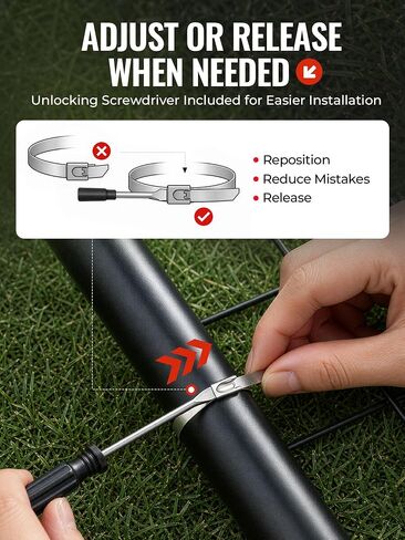 Stainless Steel Cable Ties Gun Kit: 150PCS 11.8" Zip Ties with Cable Tool in Kuwait