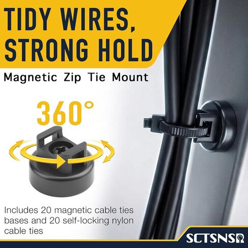 Magnetic Cable Holder, 20mm Zip Tie Mounts, Wire Holder in Kuwait