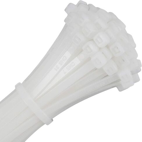 UL Listed Heavy Duty Cable Zip Ties 6 Inch, 500Pcs Industrial Nylon Durable Self-locking Wire Tie Wraps with 40 lbs Tensile Strength, UV & Heat Resistant - Black in Kuwait