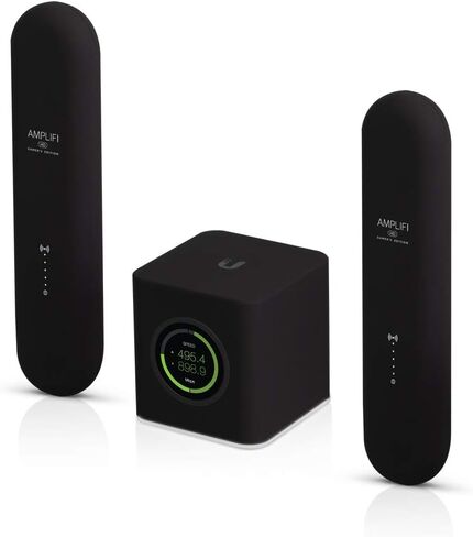AmpliFi Gamer’s Edition WiFi System by Ubiquiti, Seamless Whole Home Wireless Internet, HD WiFi Router, 2 Mesh Points, 4 Gigabit Ethernet, 1 WAN Port, Ethernet Cable, Replaces Router & WiFi Extenders in Kuwait