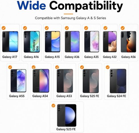 شاحن هاتف Samsung Galaxy A17 A16 A15 A25 5G - شاحن فائق السرعة 25 وات لهاتف Galaxy A17 A16 5G A15 A14 A25 A26 A27 A35 A36 A37 A57 A54 A53 A32، S25 S24 USB C كابل شاحن حائط لهاتف Android in Kuwait