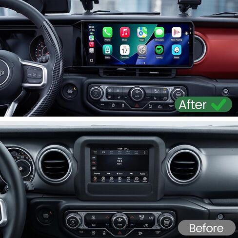 12.3-Inch 8 Core 6+128GB Car Radio Stereo for Jeep Wrangler JL Gladiator 2018-2023, Plug and Play Android 13 Head Unit with CarPlay/Android Auto/2K Touch Screen/4G LTE/5Ghz WiFi in Saudi Arabia