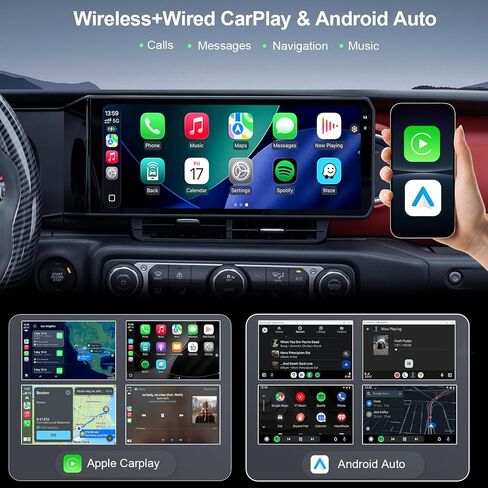 12.3-Inch 8 Core 6+128GB Car Radio Stereo for Jeep Wrangler JL Gladiator 2018-2023, Plug and Play Android 13 Head Unit with CarPlay/Android Auto/2K Touch Screen/4G LTE/5Ghz WiFi in Saudi Arabia