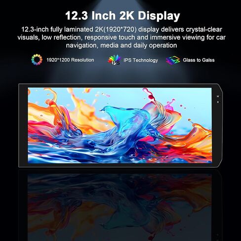 12.3-Inch 8 Core 6+128GB Car Radio Stereo for Jeep Wrangler JL Gladiator 2018-2023, Plug and Play Android 13 Head Unit with CarPlay/Android Auto/2K Touch Screen/4G LTE/5Ghz WiFi in Saudi Arabia