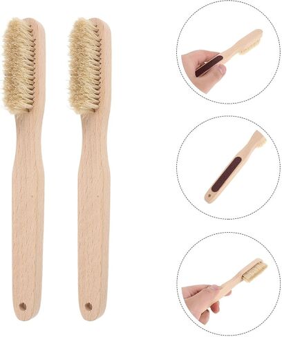 2pcs Bouldering Climbing Brush with Wooden Handle and Natural Bristles for Efficient Chalk and Dirt Removal, Lightweight Design Reaches Tight Corners, for Indoor Climbing in Kuwait