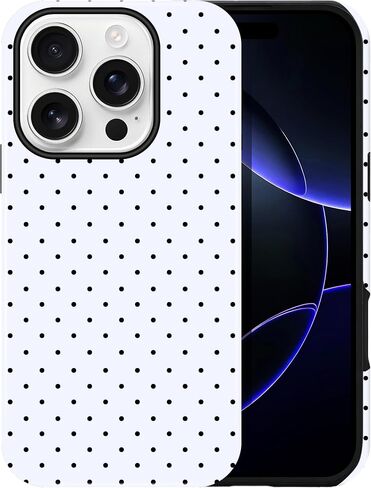 حافظة هاتف بنمط منقط لهاتف iPhone 13/14 مقاس 6.1 بوصات، لون خمري in Kuwait