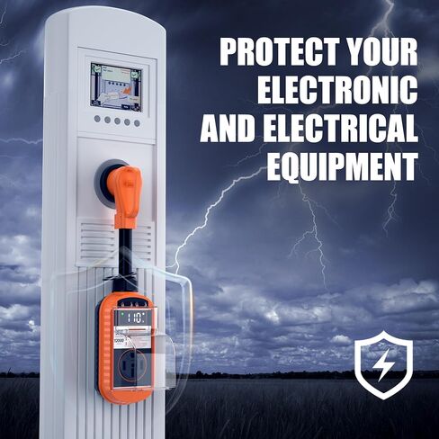Smart RV Surge Protector 50 Amp Waterproof, 12000 Joules with LCD Display, RV Circuit Analyzer with Waterproof Cover, RV Power Voltage Protection Guard Camper Accessories for Travel Trailers in Kuwait