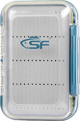 SF Large Waterproof Fly Box - Double Sided Clear Lid - Ice Fishing & Jig Head Tackle Box - Fly Flies (Dry, Wet, Nymph, Streamer) & Foam in Saudi Arabia