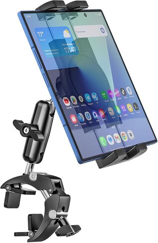 Aluminium Motorcycle Z Fold Mount - [Foldable Phone Friendly] Bike Tablet Holder, Bicycle Handlebar Clamp, 360° Adjustable Metal Arm for Samasung Galaxy Fold 7 6 5 4 3 2, Tabs, Google, iPad, iPhone in Kuwait