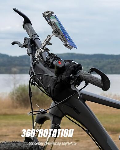 Aluminium Motorcycle Z Fold Mount - [Foldable Phone Friendly] Bike Tablet Holder, Bicycle Handlebar Clamp, 360° Adjustable Metal Arm for Samasung Galaxy Fold 7 6 5 4 3 2, Tabs, Google, iPad, iPhone in Kuwait