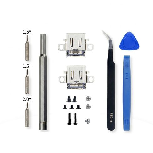 2-Pack USB C Charging Port with Screws for Switch OLED HEG-001 in Kuwait